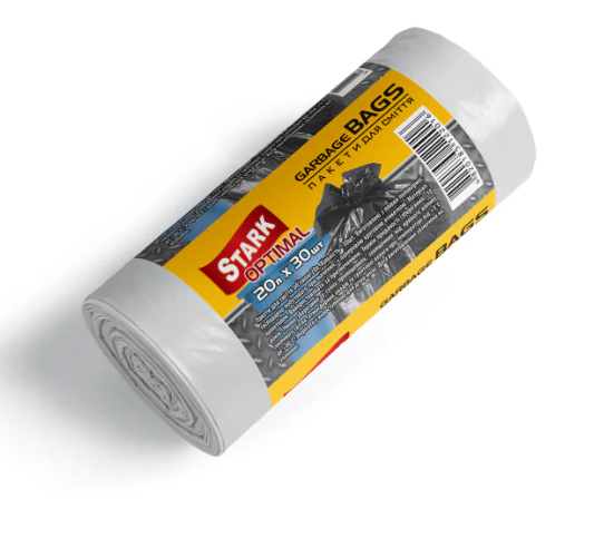 Пакети для сміття 20*30 БІЛІ ТМ Stark Optimal